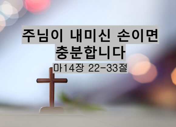 5/9/25 “하나님이 내미신 손이면 충분합니다” 마 14:22-33