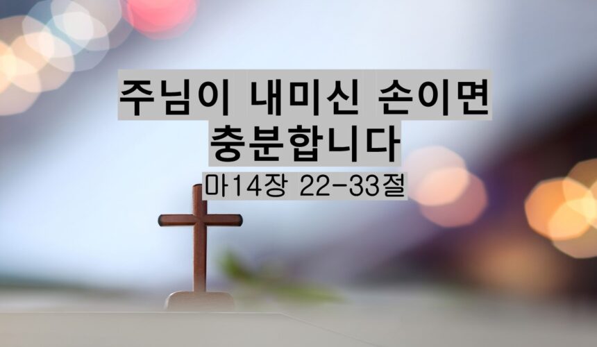 5/9/25 “하나님이 내미신 손이면 충분합니다” 마 14:22-33