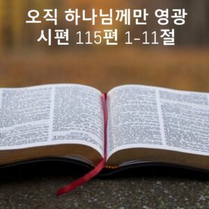7_05_25 “오직 하나님께만 영광” 시편 115편 1-11절