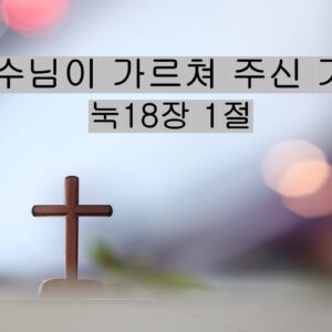8/2/25 “예수님이 가르쳐 주신 기도” 눅 18:1