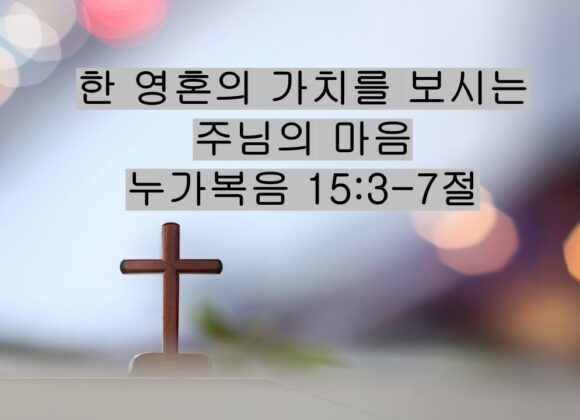 11/22/25 “한 영혼의 가치를 보시는 주님의 마음”​  누가복음 15:3-7절