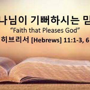 2/08/26 “하나님이 기뻐하시는 믿음” 히브리서 11장 1-3, 6