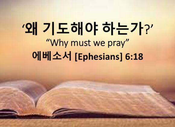 2/22/26 “왜 기도해야 하는가?” 에베소서 6장 18절