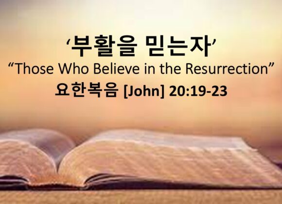 4/05/26 “부활을 믿는자” 요한복음 20:19-23