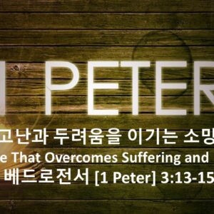 4-17-26 “고난과 두려움을 이기는 소망” 베드로전서 3장 13-15절