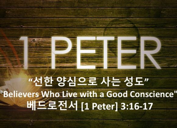 4/24/26 “선한 양심으로 사는 성도”  베드로전서 3장 16-17절