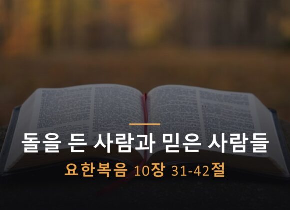10/10/26 “돌을 든 사람과 믿은 사람들” 요 10:31-42