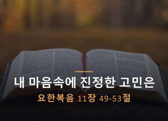 10-24-26 “내 마음속에 진정한 고민은” 요한복음 11:49-53
